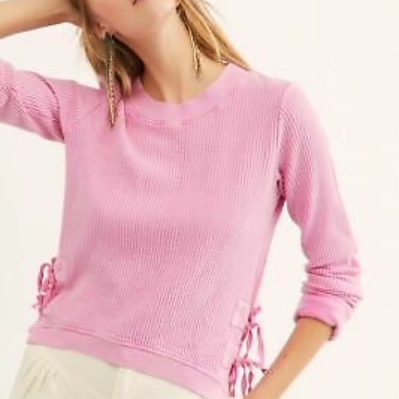 Free People Tops - Free People Interlauken Pink Thermal Top